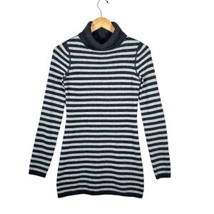 HOLT RENFREW Cashmere Striped Turtleneck